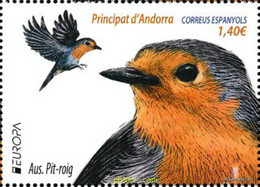 609616 MNH ANDORRA. Admón Española 2019 EUROPA CEPT 2019 - NATIONAL BIRD - Gebraucht