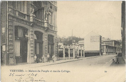 Verviers   *  Maison Du Peuple Et Rue Du Collège - Verviers