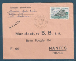 Nouvelle Calédonie - YT N° 336 - Pour La France Par Avion - 1967 - Lettres & Documents