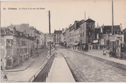 Bp - Cpa CHATOU - Le Pont Et La Rue De Seine - Chatou