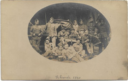 Vilvoorde - Vilvorde  *  Fotokaart 1920 (Armée - Leger - Militair - Accordeon - Bier) - Vilvoorde