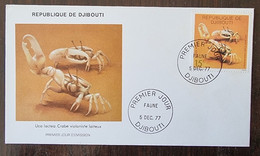 DJIBOUTI Faune Marine,crustacé, Crabe Yvert N° 473 Fdc, Enveloppe 1er Jour - Vie Marine