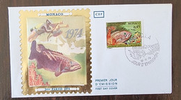 MONACO Poissons, Poisson, Fish, Peces. Yvert N° 981 Fdc, Enveloppe 1er Jour. 1974 - Vissen