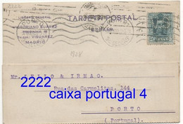 VICTORIANO SUAREZ PERFIN V . S : MADRID 16.6.1928 => PORTO 18.6.1928 - Lettres & Documents