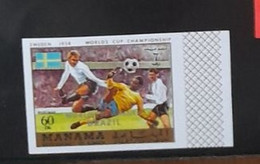 MEXIQUE MEXICO 1970 MNH** MANAMA PELE IMPERF OVERPRINT BRASIL WINNER  FOOTBALL FUSSBALL SOCCER CALCIO VOETBAL FOOT - 1970 – Mexique