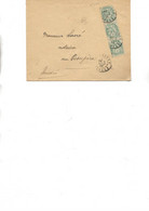 LETTRE OBLITEREE CAD POUZAUGES - VENDEE -  ANNEE 1903 - AFFRANCHIE BANDE DE 3   N° 111 - 1877-1920: Période Semi Moderne