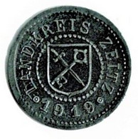 ALLEMAGNE / NOTGELD / LANDKREIS ZEITZ / 10 PFENNIG / 1919 / ZINC / 20.6 Mm / ETAT SUP / 622.2 - Noodgeld