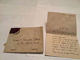 Monsieur Le Commandant Reboul, Commercy, Toulon, 1914, Mes Chers Parents, Lettre Manuscrite - Documents
