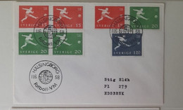 SUEDE SWEDEN 1958 FDC MATCH HALSINGBORG  FOOTBALL FUSSBALL SOCCER CALCIO FUTBOL FUTEBOL FOOT FUTEBOL VOETBAL FOTBAL - 1958 – Zweden