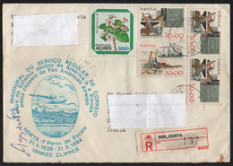 PORTUGAL 1984 - REGISTERED LETTER - DEVELOPMENT OF WORKING TOOLS / FLOWERS - Cartas & Documentos