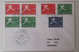 SUEDE SWEDEN 1958 FDC MATCH ESKILSTUNA  FOOTBALL FUSSBALL SOCCER CALCIO FUTBOL FUTEBOL FOOT FUTEBOL VOETBAL FOTBAL - 1958 – Sweden