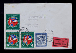 Sp9646 AUTRICHE "25 Ann. Flags England France Russie USA Austriche" Landscape Innsbrucken Mailed 1980 Gladback - Enveloppes