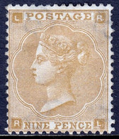 GREAT BRITAIN — SCOTT 40d (SG 86)— 1862 9d QV BISTRE SM. LETTER— MH — SCV $5,500 - Unused Stamps