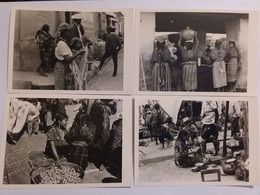 4 Old Real Photo`s - Guatemala - Market View`s  - Indios Costumes - 12,5 Cm X 9 Cm - No Postcards - Guatemala