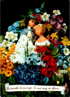 Peynet .. Vous Aurez Un Heureux Réveil ... N°61 Poupée Doll Bambola 玩具娃娃 Muñeca 人形 Fleur Flower Fiore Flor 花 En B.Etat - Peynet