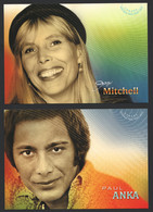 2007  Recording Artists Anne Murray, Gordon Lightfoot, Joni Mitchell, Paul Anka  - Set Of 4 Cards - 1953-.... Reign Of Elizabeth II