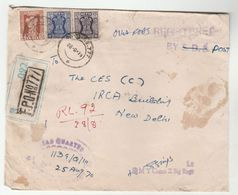 1970 Registered FPO 777 Cover QMY COMN Z SIG REGT  INDIA Military Forces Stamps Communication Signals - Covers & Documents