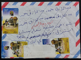 Egypt 2011 Cover With  Egypt Won The African Nations Cup Angola 2010  Stamps - Brieven En Documenten