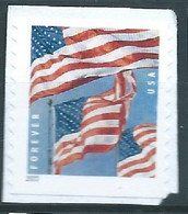 VEREINIGTE STAATEN ETATS UNIS USA 2022 FLAG OF USA (BCA COIL) F USED ON PAPER SN 5655 MI 5885BC - Usati