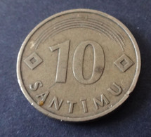 (!) LATVIA 1992 - COIN 10 SANTIMS CICULATED - Letland