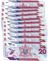 Trinidad And Tobago 10x 20 Dollars 2020 UNC - Trinidad En Tobago