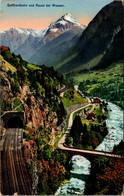 Switzerland Gotthardbahn Und Reuss Bei Wassen 1921 - Wassen