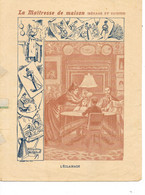 Protège Cahier Ancien XIXe S.: La Maitresse De Maison (Ménage Et Cuisine, Recettes) Utilisation De L'Eclairage N° 13 - Copertine Di Libri