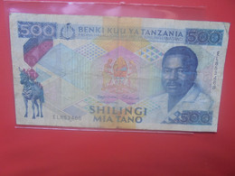 TANZANIE 500 SHILINGI 1989 Circuler (B.29) - Tanzania