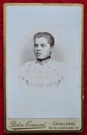 Ancienne Photo CDV 1896 - Deton-Cornand, Rue De La Montagne, Charleroi & Grand Rue, Mons. Portrait De Femme - Anciennes (Av. 1900)