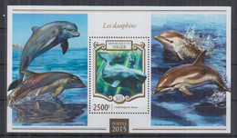 W12. Niger MNH 2015 Fauna - Fish - Dolphins - Dauphins