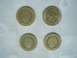 LOT DE 4 PIECES DE 20 FRANCS DJIBOUTI 1977 - Gibuti (Territorio Degli Afar E Degli Issa)