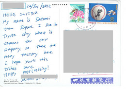C10 : Japan - Baseball, Softball Stamp Used On Postcard - Covers & Documents