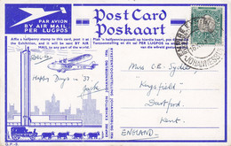 South Africa PPC Delivery Of Mails At Rand Airport Per Lugpos Air Mail Sonderstempel EMPIRE EXHIBITION JOHANNESBURG 1916 - Airmail