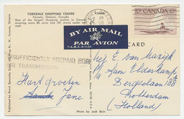 Postcard Canada 1965 INSUFFICIENTLY PREPAID FOR AIR TRANSMISSION - Covers & Documents