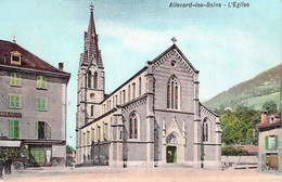 FRANCE - 38 - ALLEVARD LES BAINS - L'église - Colorisée - Carte Postale Ancienne - Allevard