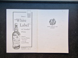 MENU (M1513) HOTEL REBER AU LAC LOCARNO SUISSE (2 Vues) 24/05/1966 - Duo Kurt Hacker - Pub Whisky WHITE LABEL - Menus