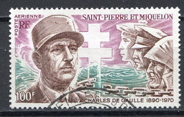 Réf 55 CL2 < -- SAINT PIERRE Et MIQUELON < Yvert PA N° 53 Ø < Oblitéré Ø Used - Général De Gaulle - Oblitérés