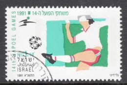 Israel 1991 Single Stamp Celebrating 14th Hapoel Games In Fine Used - Gebruikt (zonder Tabs)