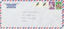 South Africa RSA Air Mail Cover Sent To Denmark Johannesburg 13-5-1971 Topic Stamps Inc. BIRD King Fisher - Aéreo