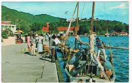 VIR-3   SAINT THOMAS : Native Sloop Departing After A Good Day Of Barteling - Virgin Islands, US
