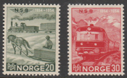 Timbre De 1954- Centenaire Des Chemins De Fer Norvègiens - Sujets Divers - Y&T 349/50 MNH ** - Neufs