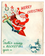 Joyeux Noel-Merry Christmas-illustrateur ???-Père Noel, Rocket  --Humour--format 11 X 14  éd Roy Craft- Canada - Sonstige & Ohne Zuordnung