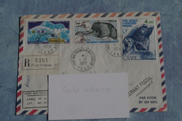 5-777 Kerguelen FDC 1979 TAAF FAAT Première Date D'utilisation Recommandé Registered Letter Otarie Cormoran Argos - Fauna Antartica