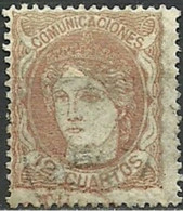 ESPAÑA 1870 Mi:ES 107, Sn:ES 172, Edi:ES 113 - Used Stamps