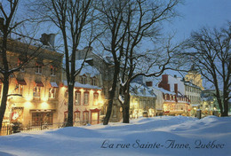 - QUEBEC. QC - La Charmante Rue Saint-Anne Un Soir De Février - Scan Verso - - Québec - La Cité