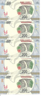 MADAGASCAR 200 ARIARY 2017 UNC P 98  ( 5 Billets ) - Madagascar