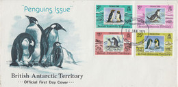 British Antarctic Territory (BAT) 1979 Penguins 4v FDC Ca Halley 14 JAN 1979  (58365) - FDC