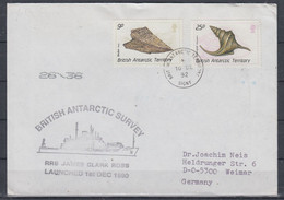 British Antarctic Territory (BAT) 1992 Cover Ca RRS James Clark Ross Ca Signy 2 DEC 1992 (58367) - Brieven En Documenten