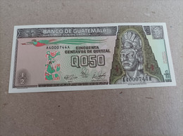 Billete De Guatemala De 50 Quetzales, Serie AA, Año 1989, UNC - Guatemala