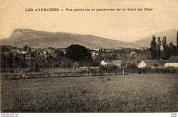 LES AVENIÈRES . Vue Générale Et Panorama De La Dent Du Chat. Carte écrite En 1922   2 Scans  TBE - Les Avenières